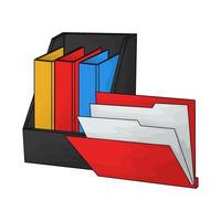 Neatly arranged folders vector