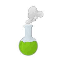 Lab flask with smoke vector