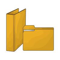 illustration of Open file folders vector