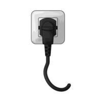 Plug In with wall socket vector