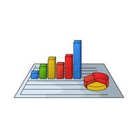 bar graph and pie chart vector