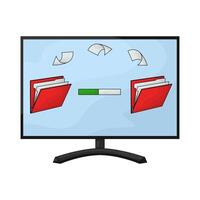 folder uploading process vector