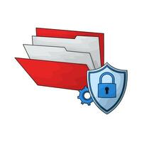 illustration of folder and file lock vector