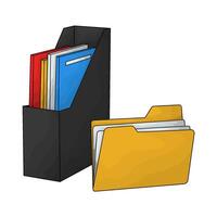 illustration of folder and document vector
