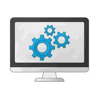 computer settings illustration vector