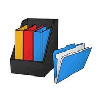 illustration of Open document folder vector