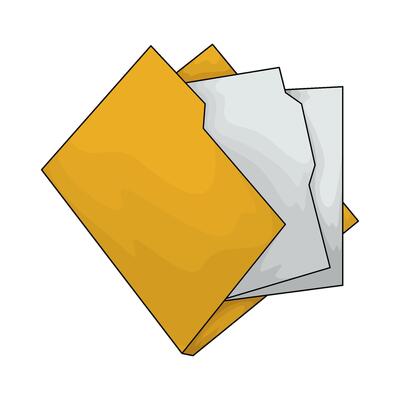 empty yellow folder illustration