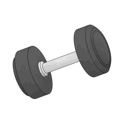 illustration of a gym dumbbell