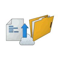 upload document from folders illustration vector
