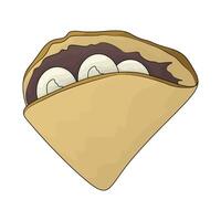 Sweets chocolate crepe vector