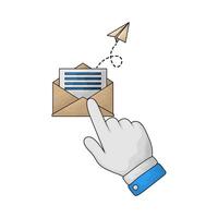 illustration of send a message vector