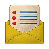 illustration of a open message vector