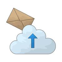 upload message illustration vector