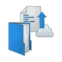 illustration of upload files from folders vector