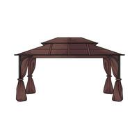 Gazebo Canopy Tent with Frame and Fabric illustration vector