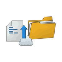upload files from folders illustration vector
