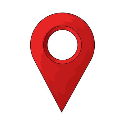 red location pins illustration