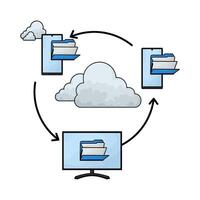 illustration of Data Backup vector
