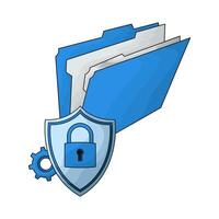 File and Folder Locked illustration vector