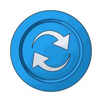 blue refresh button vector