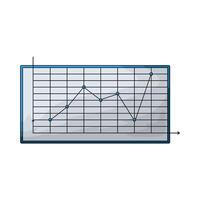 Presentation line graph vector