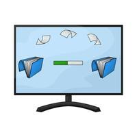 illustration of uploading a folder vector
