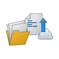 upload document from folder illustration vector
