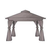 Gazebo Canopy Tent with Frame and Fabric vector