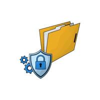 File and Folder Lock illustartion vector