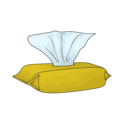 wet wipes illustrations
