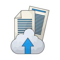 send files via the cloud vector