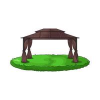 Gazebo Canopy with Frame and Fabric vector