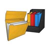 Open document folders vector