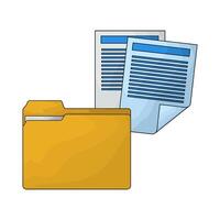 document and folder vector