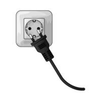 Electrical Socket and plug vector