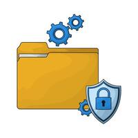 illustration of File and Folder Lock vector