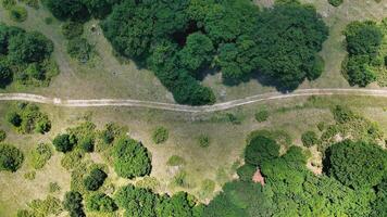 Exploring a serene landscape with winding pathways and lush greenery in a tranquil natural setting photo