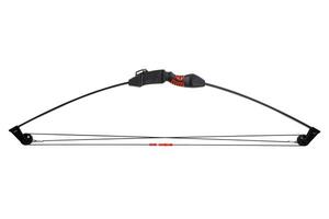 Full-length compound bow without arrow for target practice photo