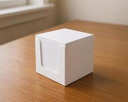 White notepad on a table photo