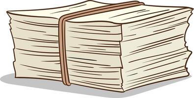 illustration of a waste paper bundle on a white background vector