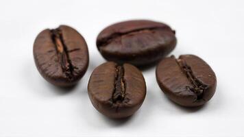 Roasted Coffee Beans Isolated On White Background photo
