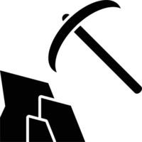 mining solid icon vector