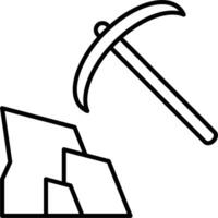 mining icon line vector