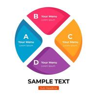 Business Infographic Template with Pie Chart and Lettered Segments vector