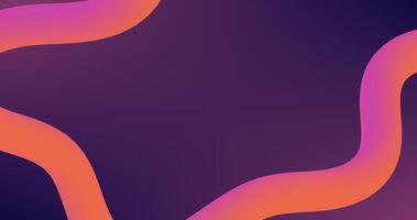 Purple Gradient Background with Gradient Purple Orange Fluid lines. Different shades and thickness Abstract Background vector