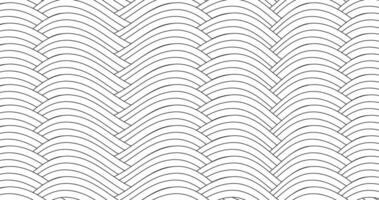 Geometric Seamless wave pattern black lines texture vector