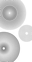 vertical Abstract circles background. Black and white illustration. Graphic design element. vector