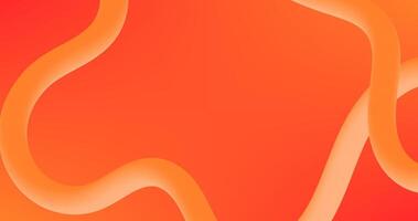 Warm Color Gradient Abstract background with wavy lines in orange colors illustration. vector
