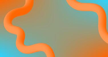 Orange Fluid Line Shapes on Background in paper style Of multi-colored Gradient details illustration. vector