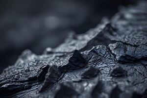 A close up of a black rock with some black spots photo